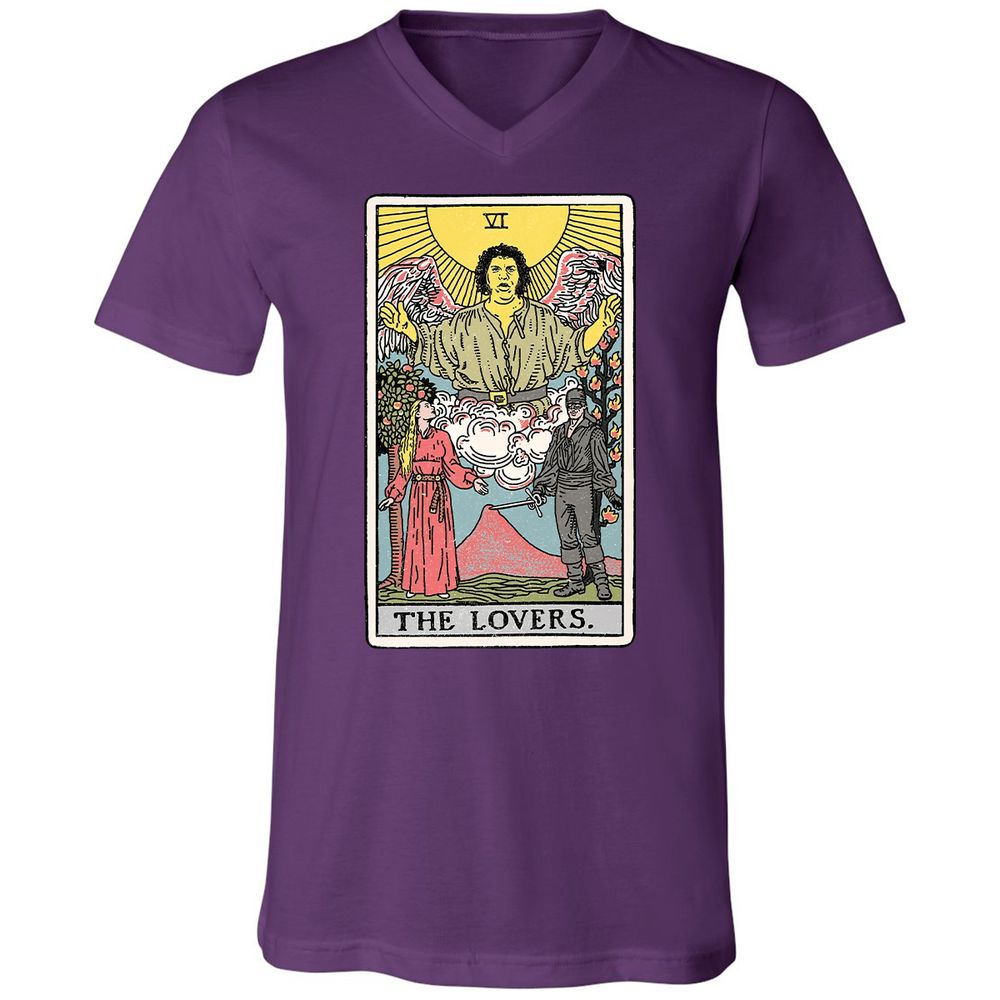 Unisex V-Neck T-Shirt - 1KW5R7DB - Team Purple - 2