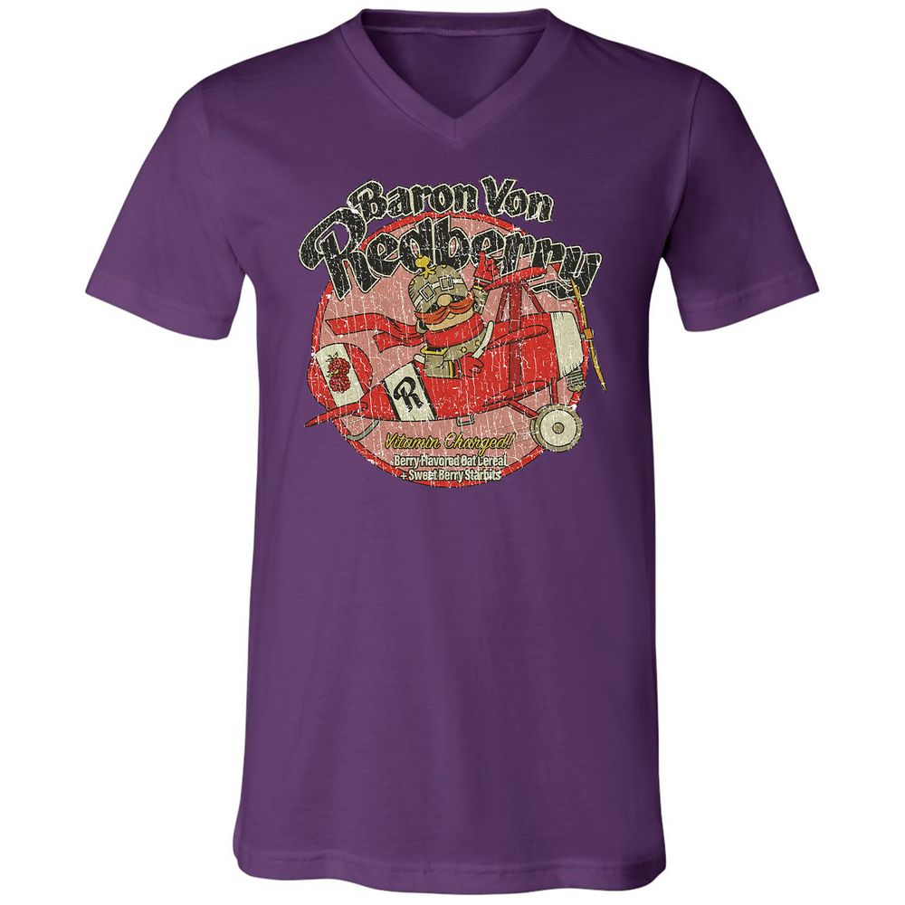 Unisex V-Neck T-Shirt - SHKEBYPS - Team Purple - 2