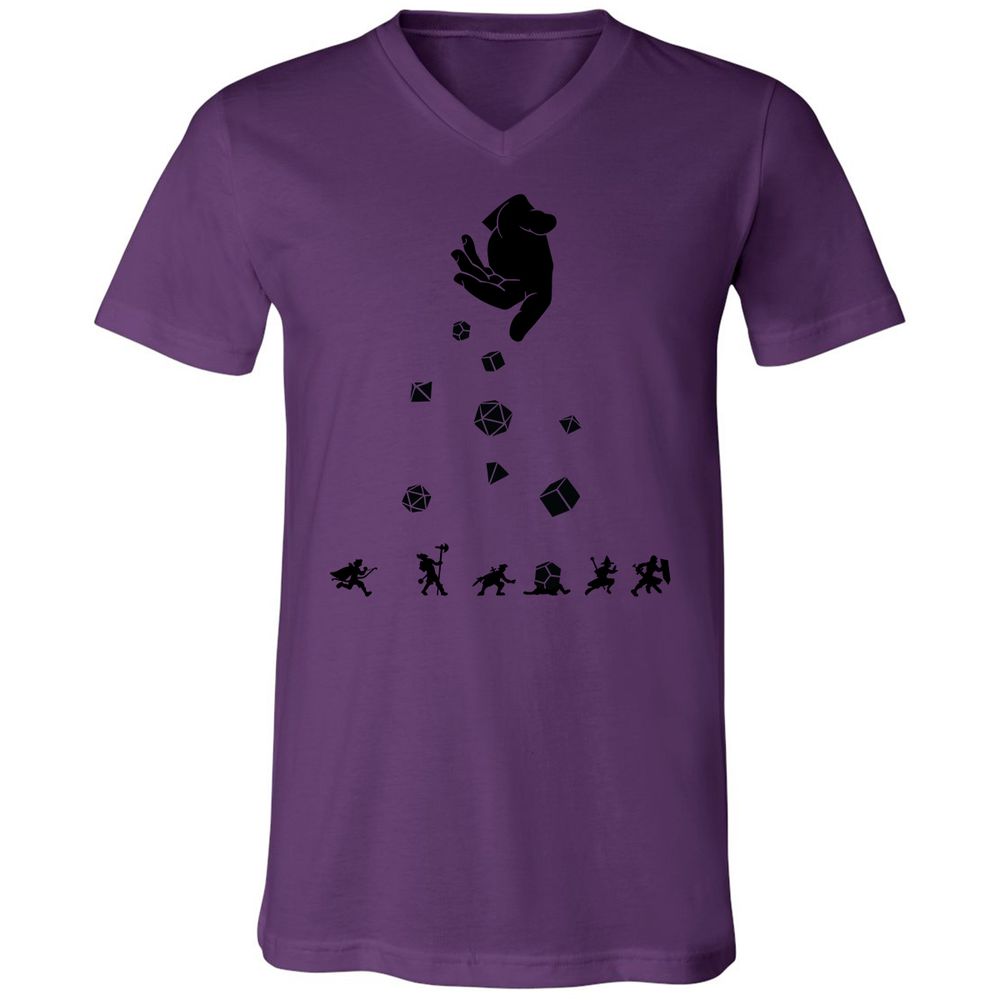 Unisex V-Neck T-Shirt - WXWGK7HJ - Team Purple - 2