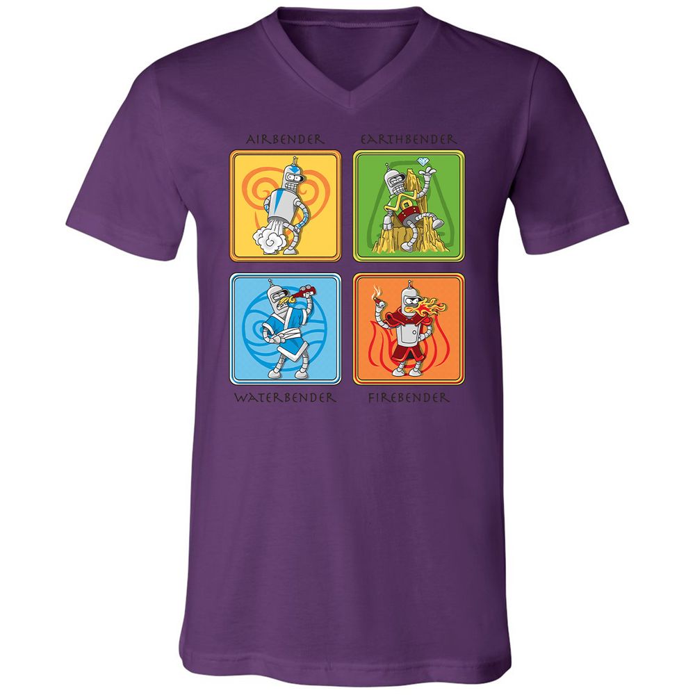 Unisex V-Neck T-Shirt - 6H3L7MMF - Team Purple - 2