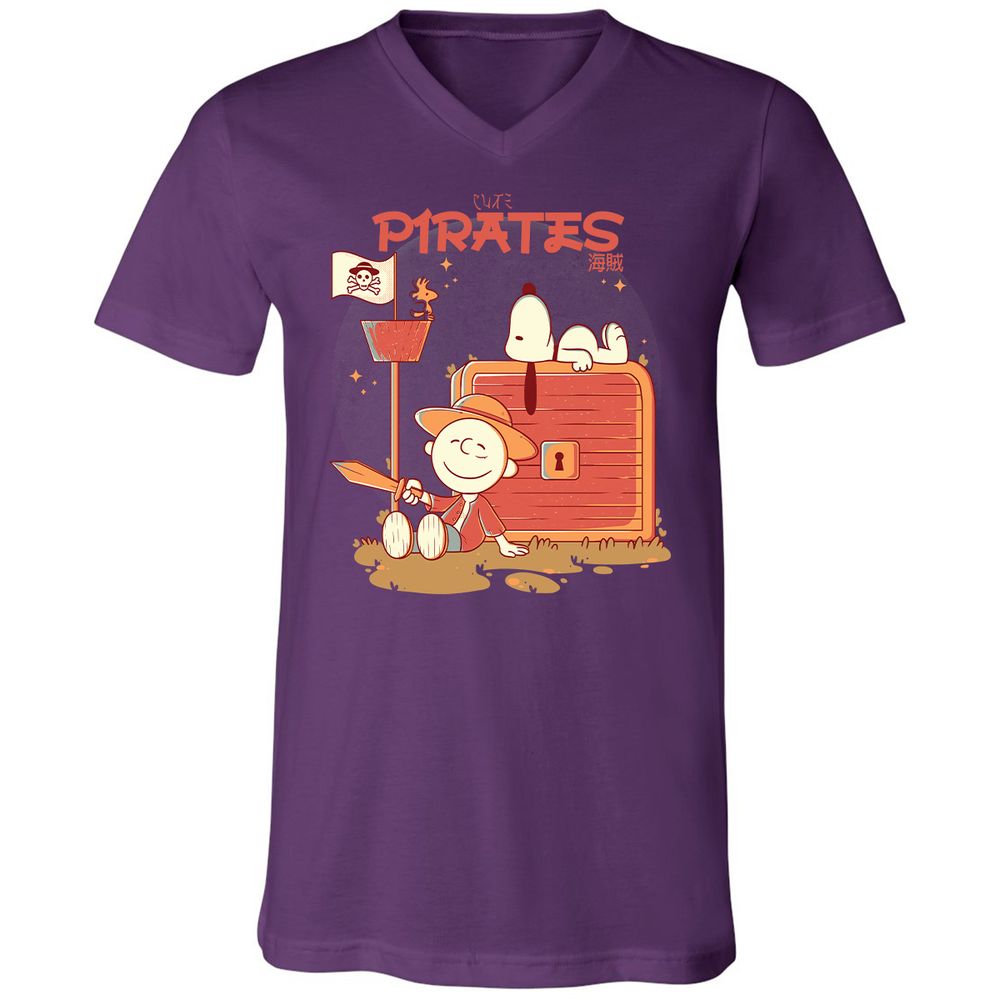 Unisex V-Neck T-Shirt - SBCWK6HW - Team Purple - 2