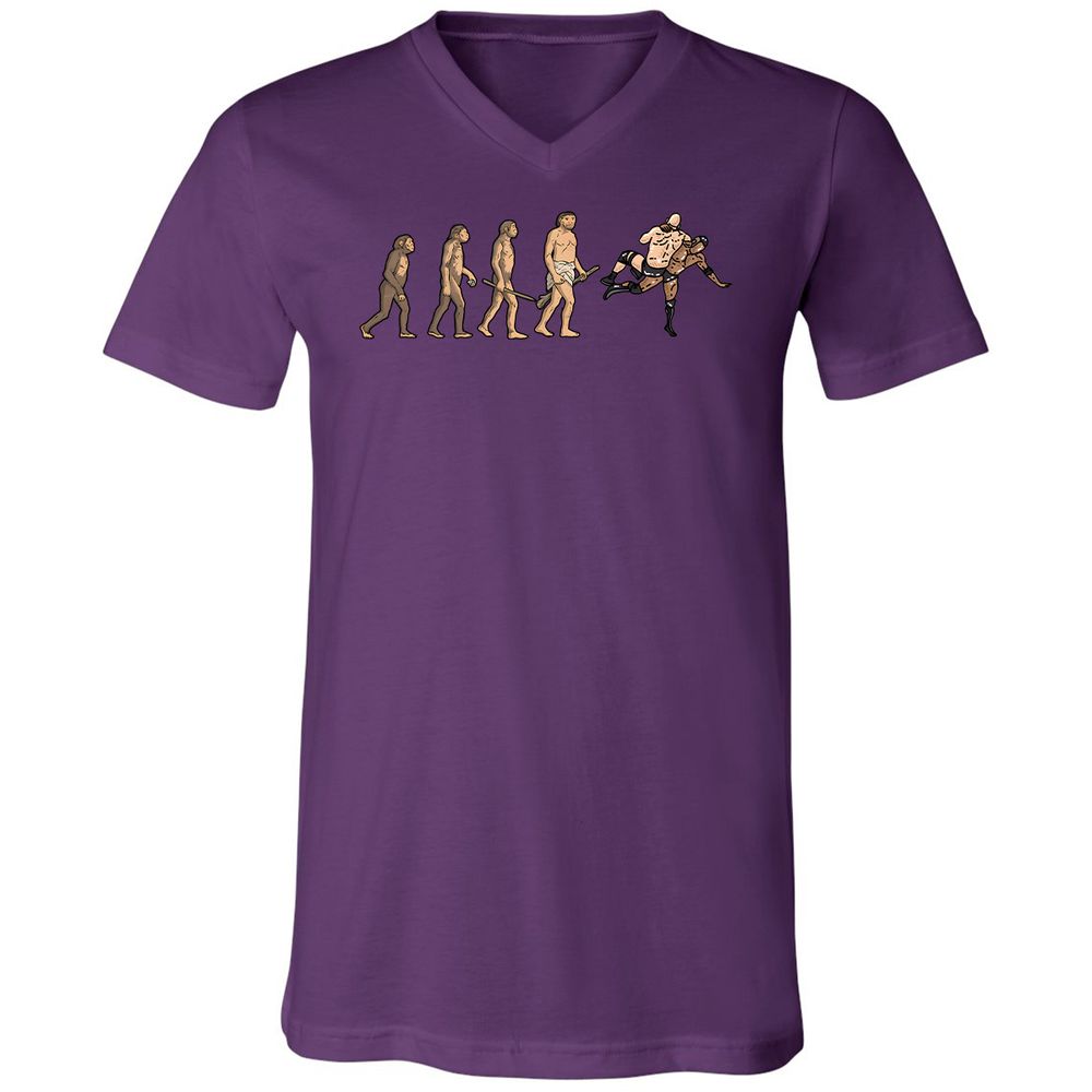 Unisex V-Neck T-Shirt - ZVKVDNJX - Team Purple - 2