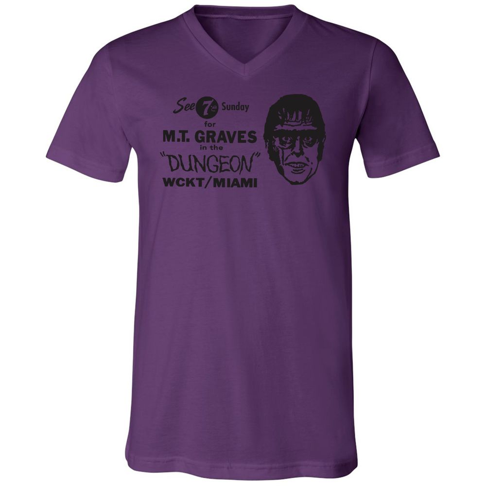 Unisex V-Neck T-Shirt - YLRKY7HV - Team Purple - 2