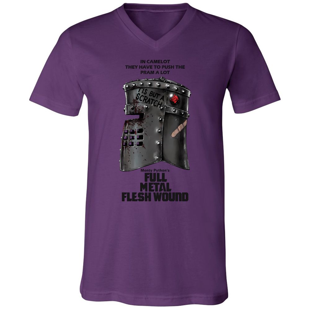Unisex V-Neck T-Shirt - P1VQQBA2 - Team Purple - 2