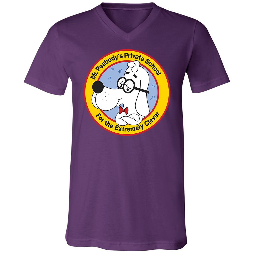 Unisex V-Neck T-Shirt - AHJYAQWW - Team Purple - 2