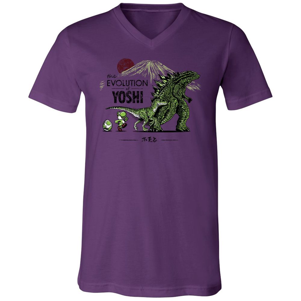 Unisex V-Neck T-Shirt - RJA3TYZT - Team Purple - 2