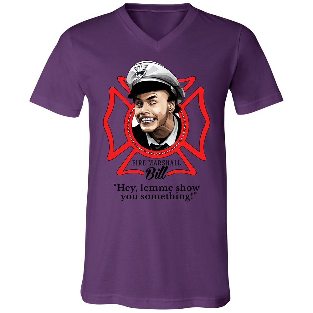 Unisex V-Neck T-Shirt - BE2N96R8 - Team Purple - 2
