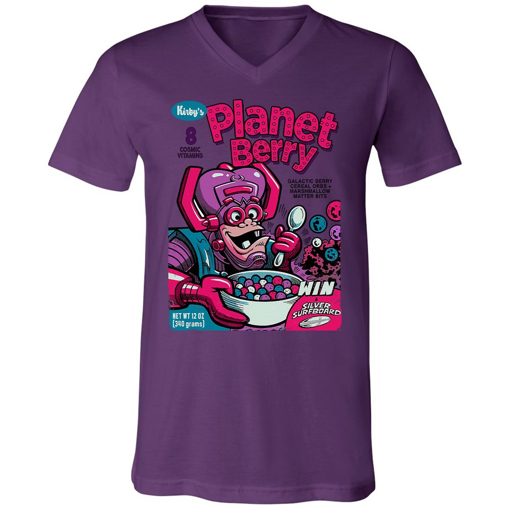 Unisex V-Neck T-Shirt - 1F1B5AT8 - Team Purple - 2
