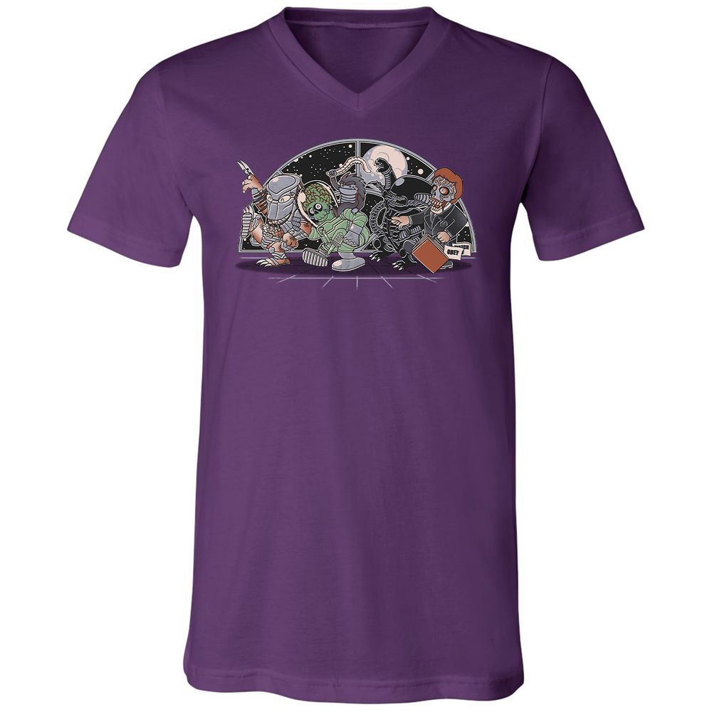 Unisex V-Neck T-Shirt - 8N4DM9Y6 - Team Purple - 2
