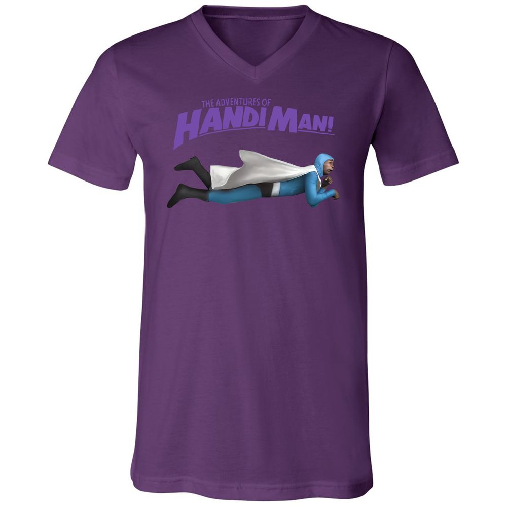 Unisex V-Neck T-Shirt - 6UEEKG3V - Team Purple - 2