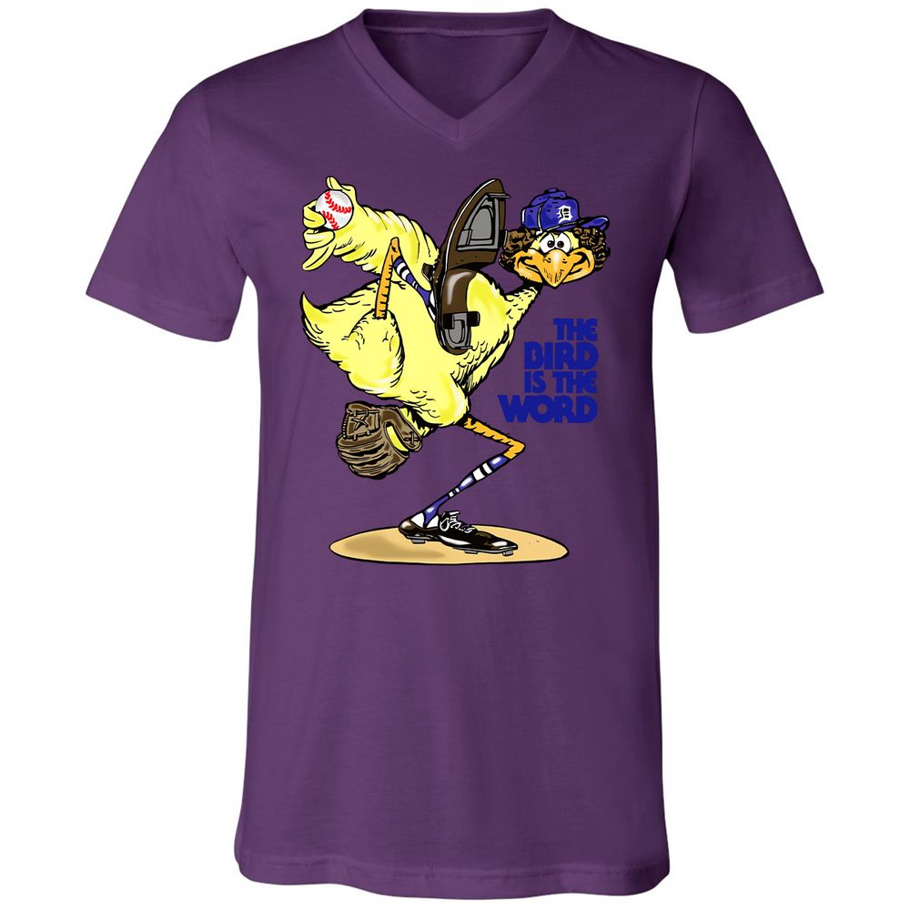 Unisex V-Neck T-Shirt - J4L6C18M - Team Purple - 2