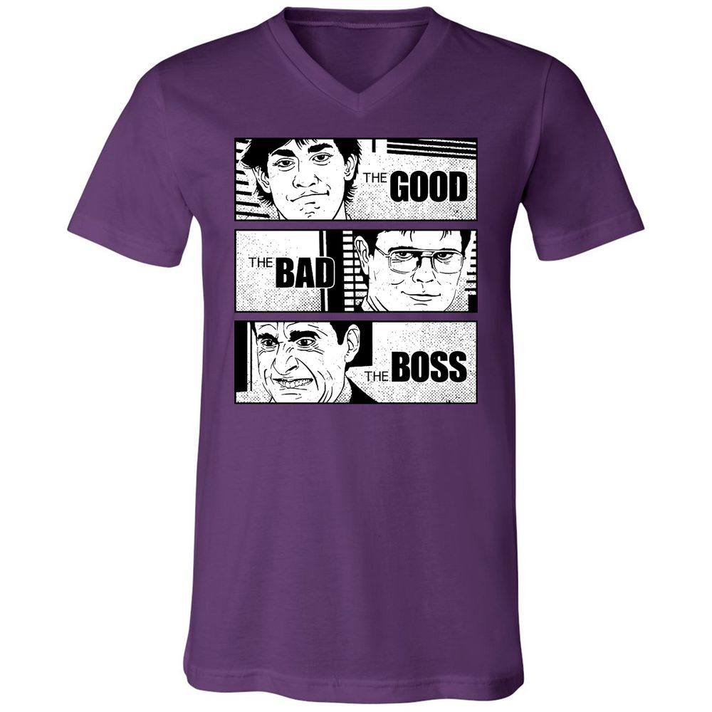 Unisex V-Neck T-Shirt - N32P66WQ - Team Purple - 2