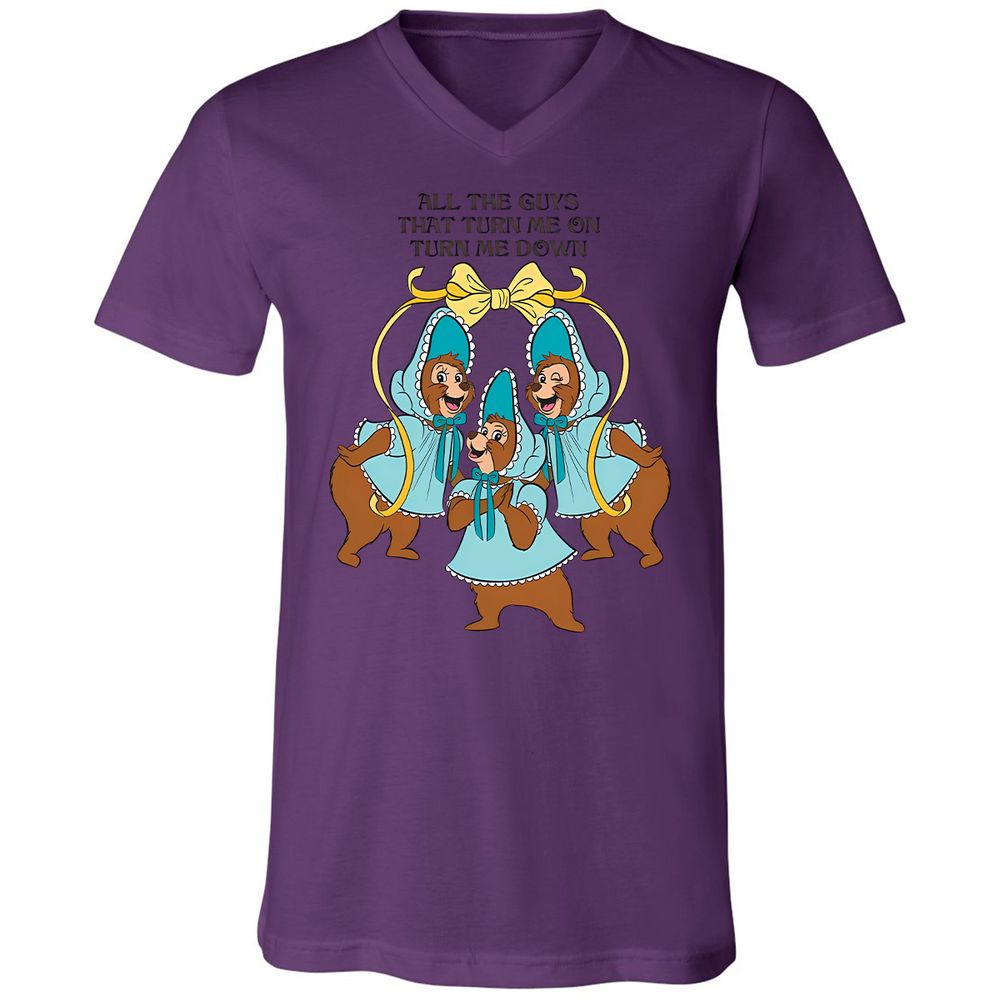 Unisex V-Neck T-Shirt - 7X4QUY5R - Team Purple - 2