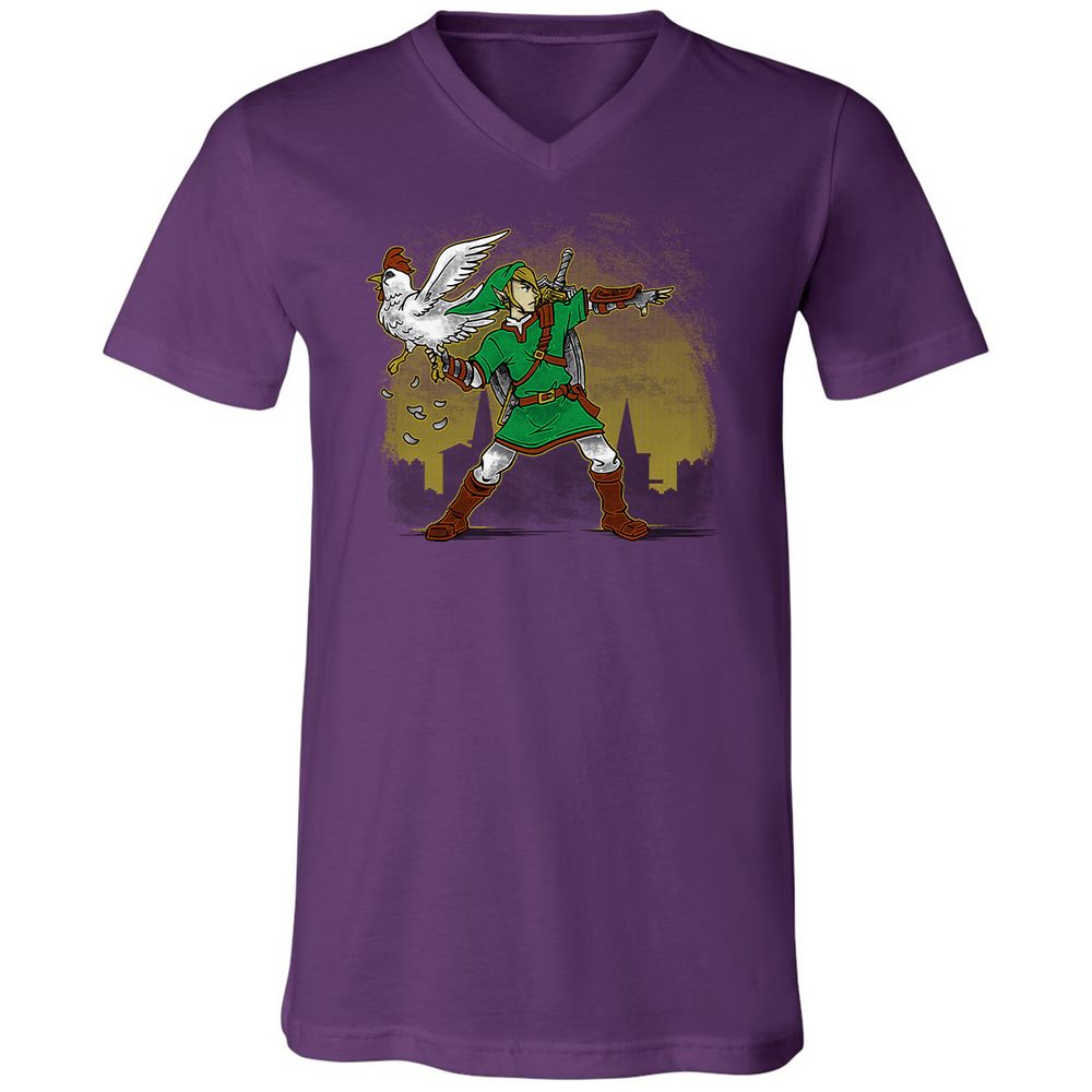 Unisex V-Neck T-Shirt - 22X2TYXZ - Team Purple - 2