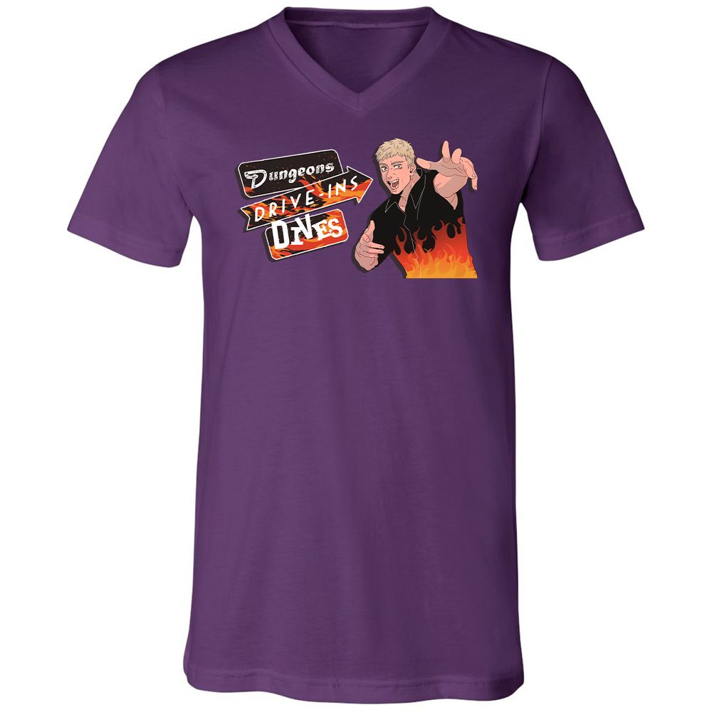 Unisex V-Neck T-Shirt - V1EP46GY - Team Purple - 2