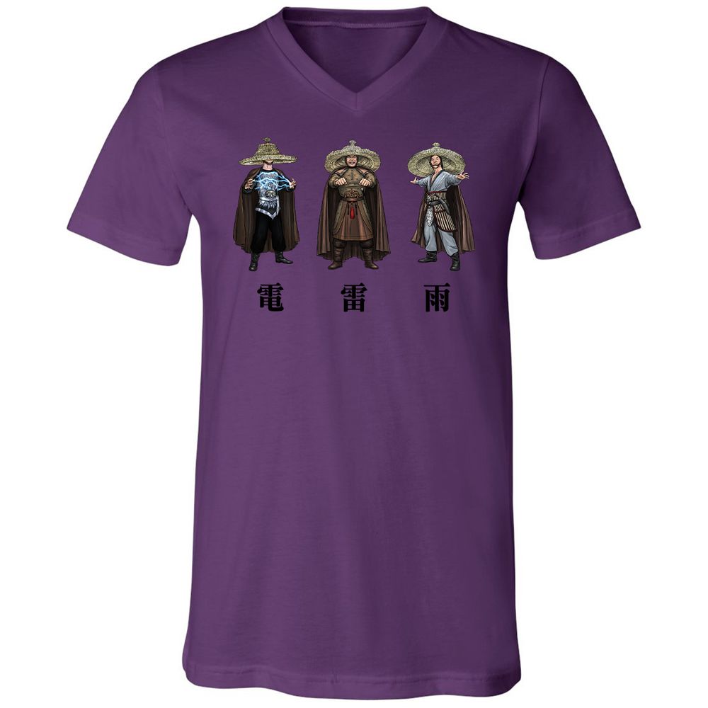 Unisex V-Neck T-Shirt - JGJQZMR2 - Team Purple - 2