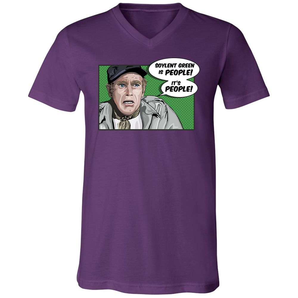 Unisex V-Neck T-Shirt - DYXS82SS - Team Purple - 2
