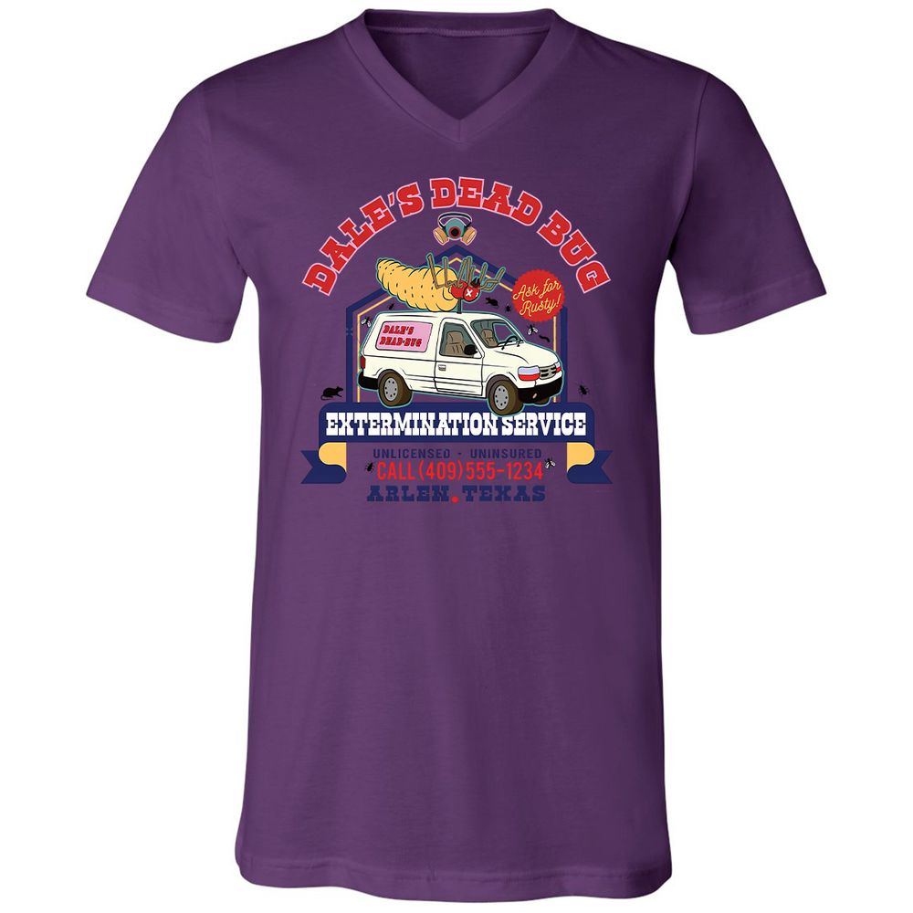 Unisex V-Neck T-Shirt - H8UVTYSC - Team Purple - 2