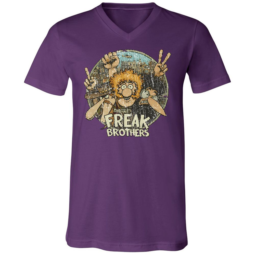 Unisex V-Neck T-Shirt - 2R6W39PV - Team Purple - 2