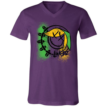 Unisex V-Neck T-Shirt - MLJNNR36 - Team Purple - 2