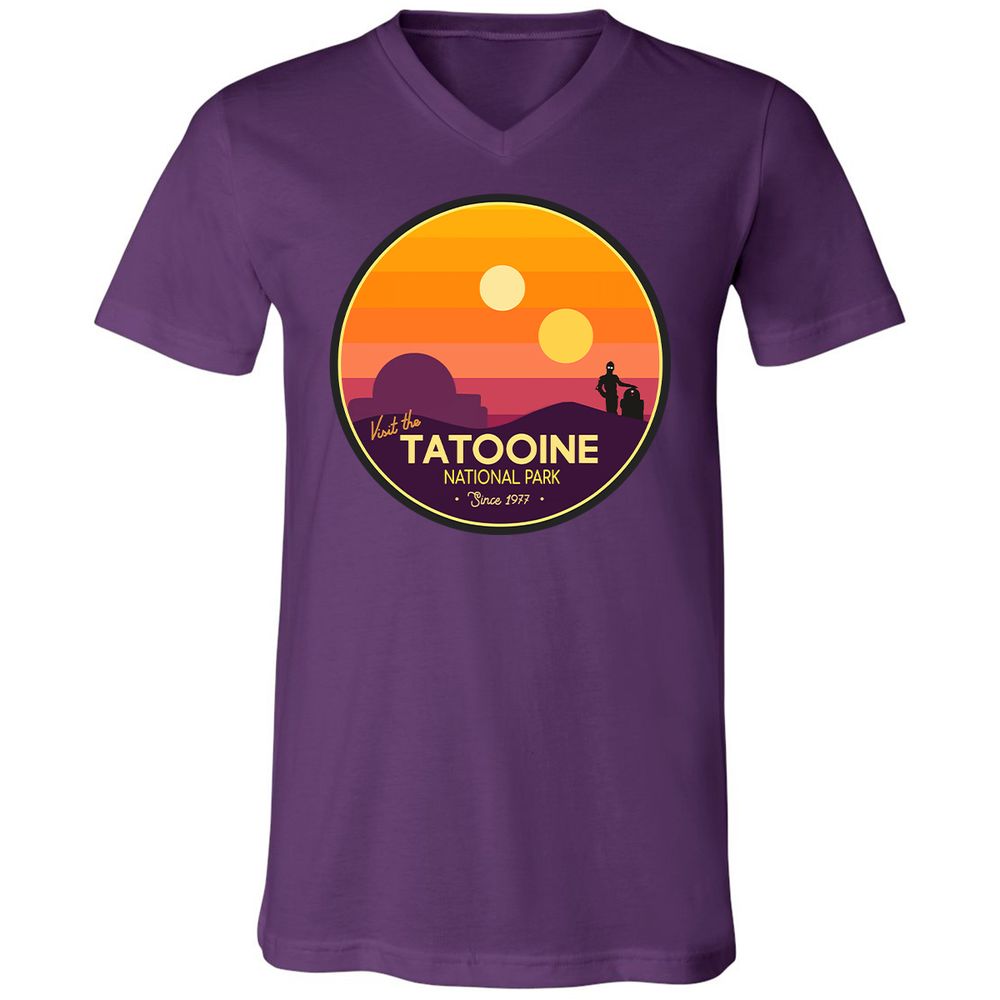 Unisex V-Neck T-Shirt - PZT85NVG - Team Purple - 2