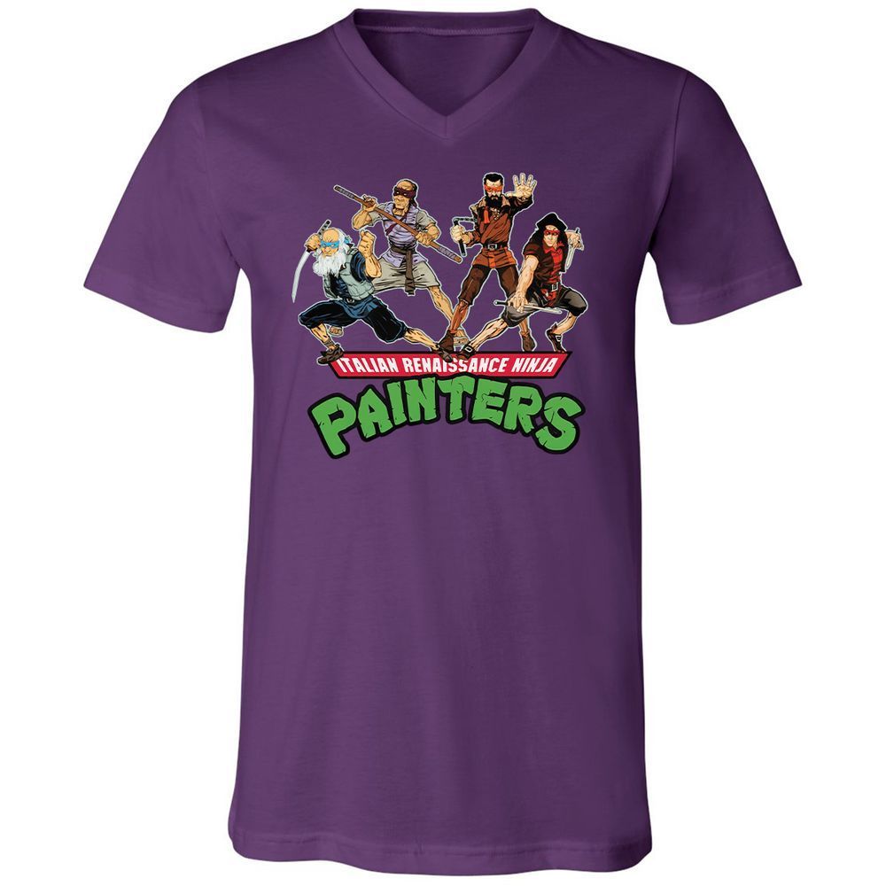 Unisex V-Neck T-Shirt - LLRF4UYH - Team Purple - 2