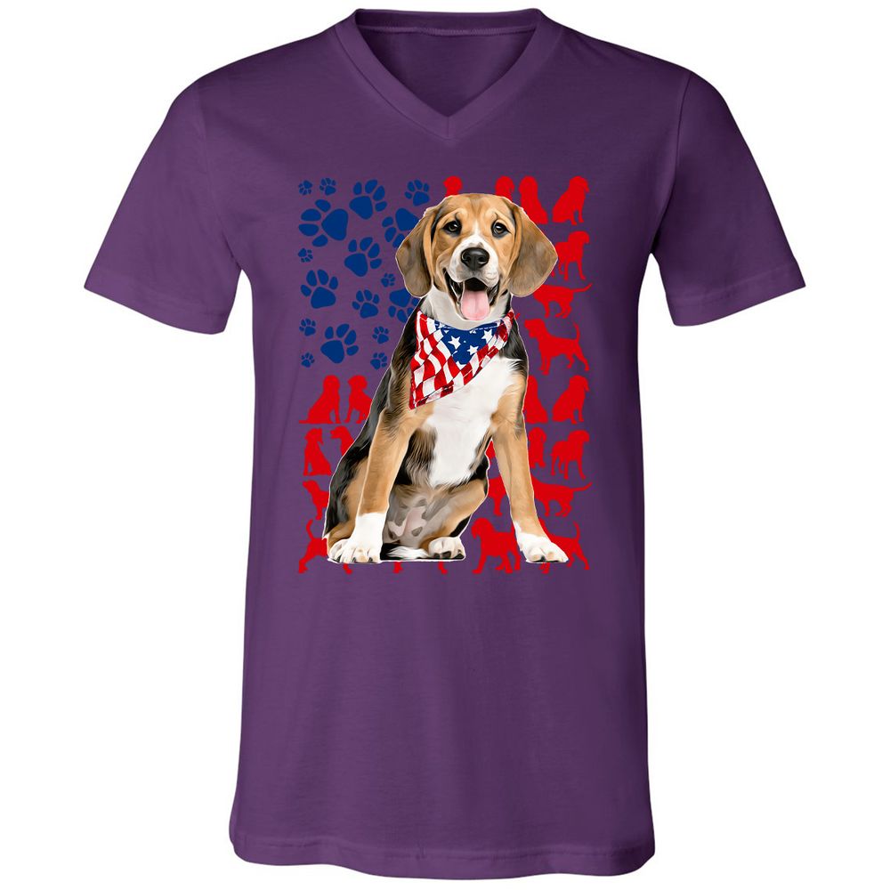 Unisex V-Neck T-Shirt - 5E3M86KT - Team Purple - 2