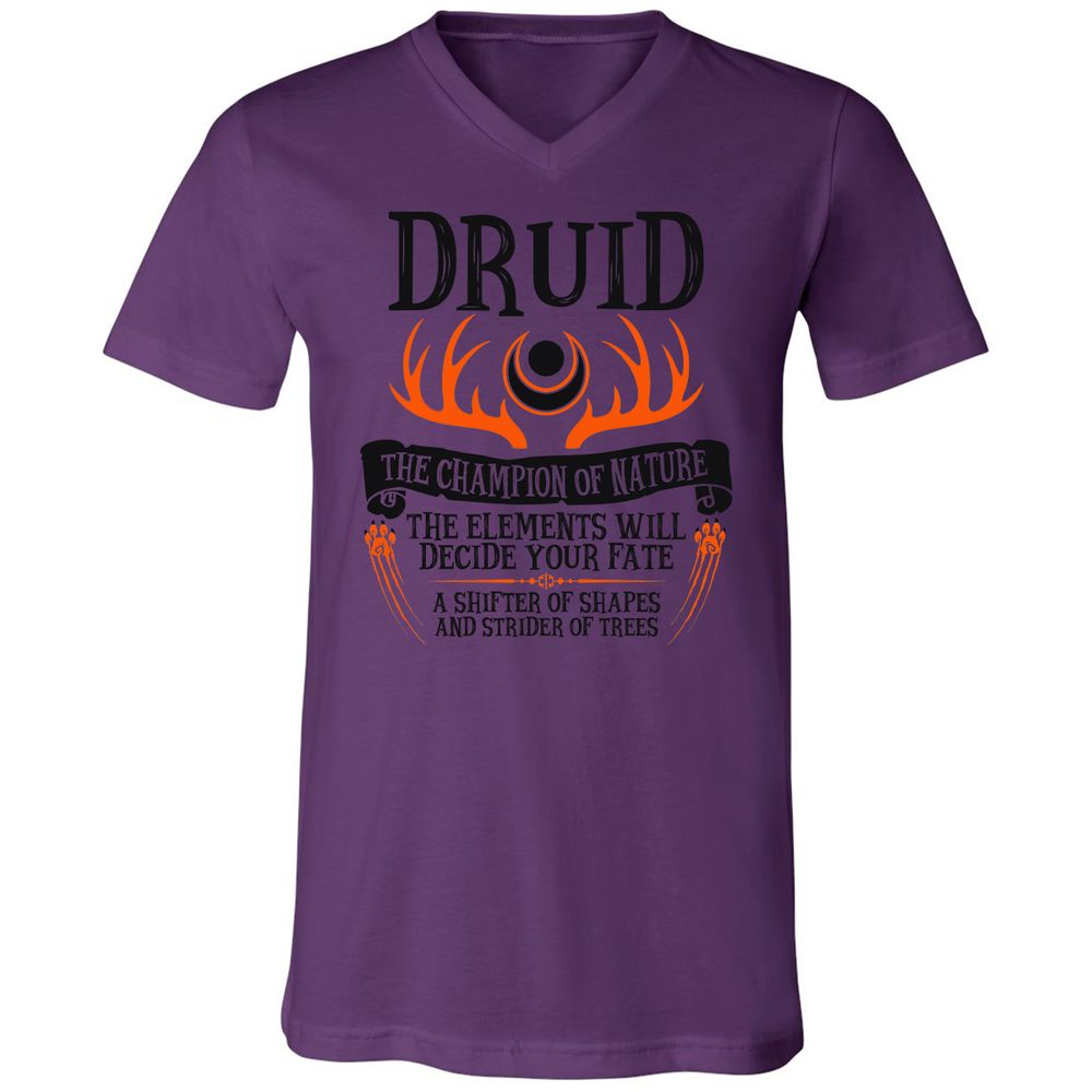 Unisex V-Neck T-Shirt - DRKMGXQP - Team Purple - 2