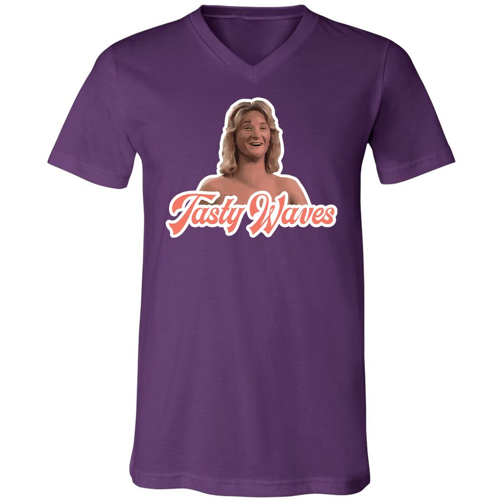 Unisex V-Neck T-Shirt - Y8BE5F7S - Team Purple - 2