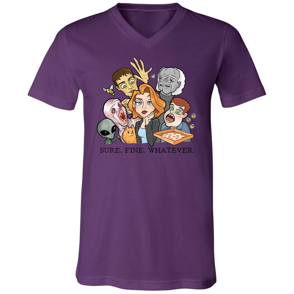 Unisex V-Neck T-Shirt - UX5LTVTW - Team Purple - 2