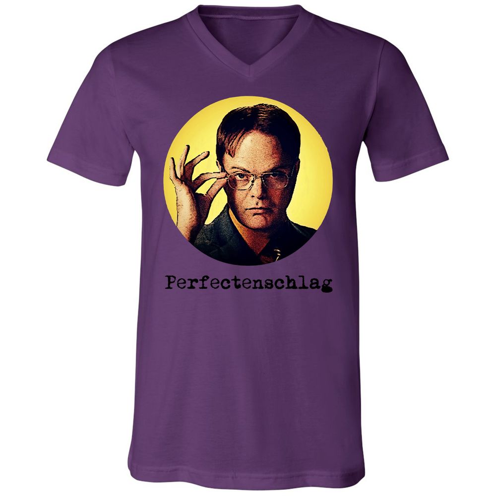 Unisex V-Neck T-Shirt - B7UVLTZT - Team Purple - 2