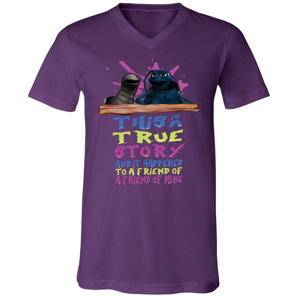 Unisex V-Neck T-Shirt - 7TCR9JVV - Team Purple - 2