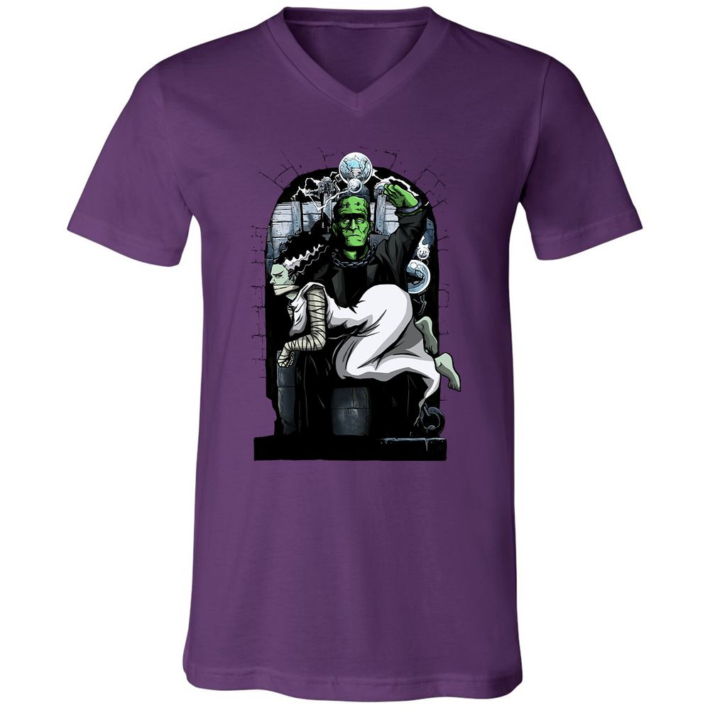 Unisex V-Neck T-Shirt - WPXDVVKU - Team Purple - 2