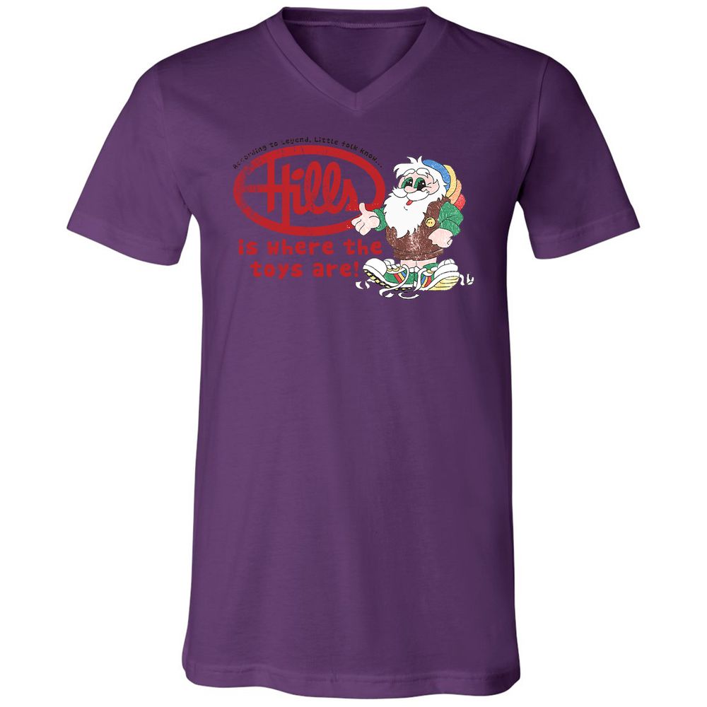 Unisex V-Neck T-Shirt - L3PFR7GZ - Team Purple - 2