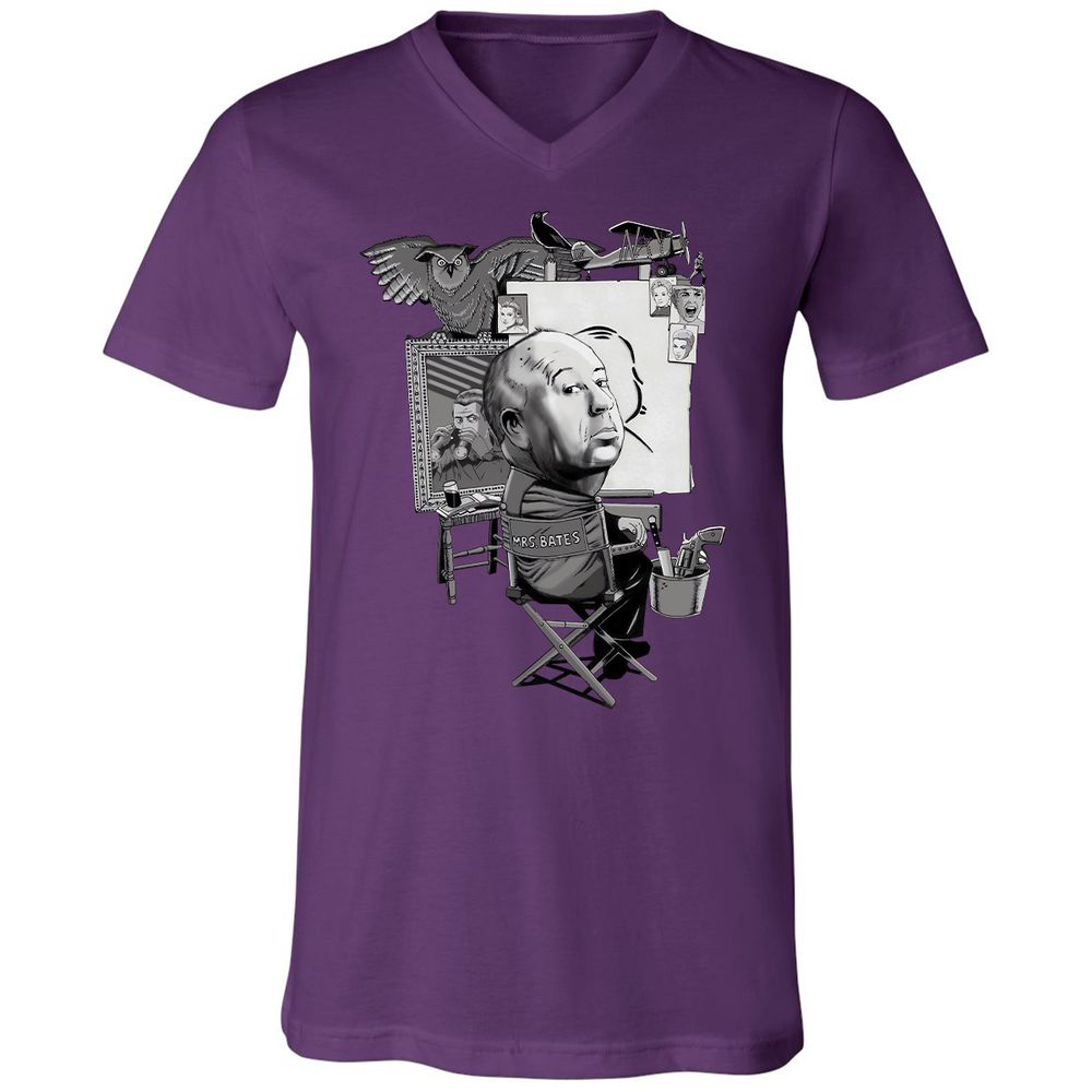 Unisex V-Neck T-Shirt - X8X2TV93 - Team Purple - 2