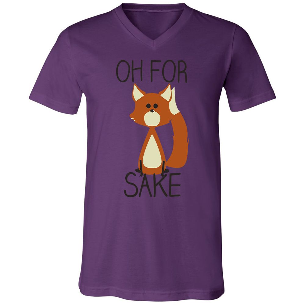 Unisex V-Neck T-Shirt - HP9JT6A8 - Team Purple - 2