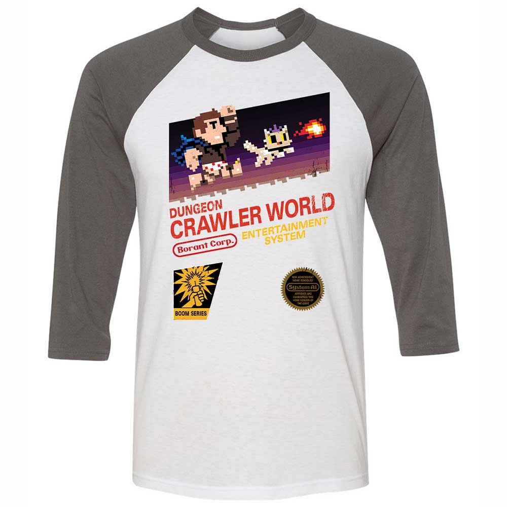 Unisex 3/4 Baseball Tee - BFQV8UXM - White/Asphalt - 2