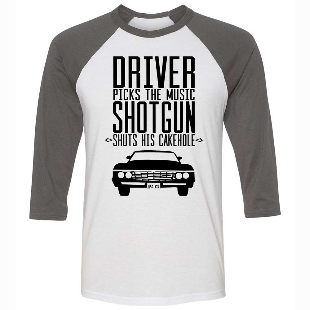 Unisex 3/4 Baseball Tee - 1REKP6VB - White/Asphalt - 2