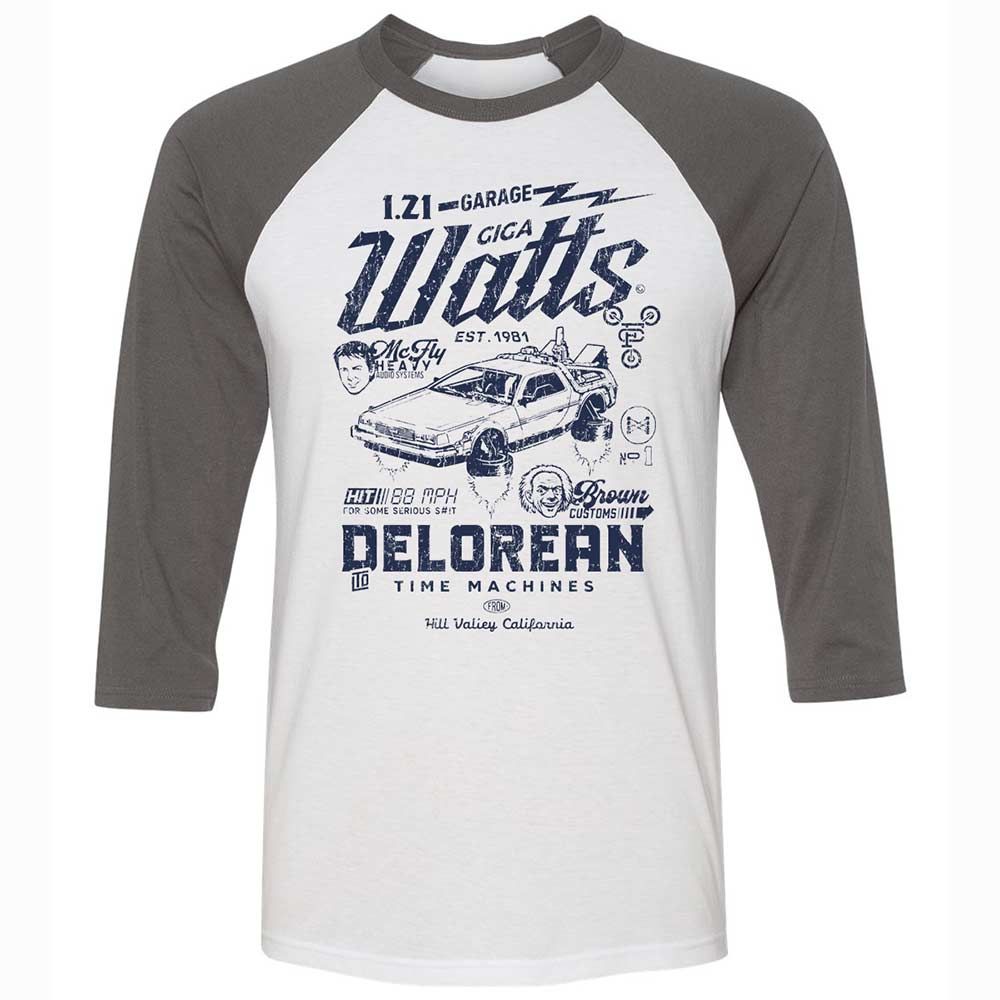 Unisex 3/4 Baseball Tee - ZZHL6CL8 - White/Asphalt - 2