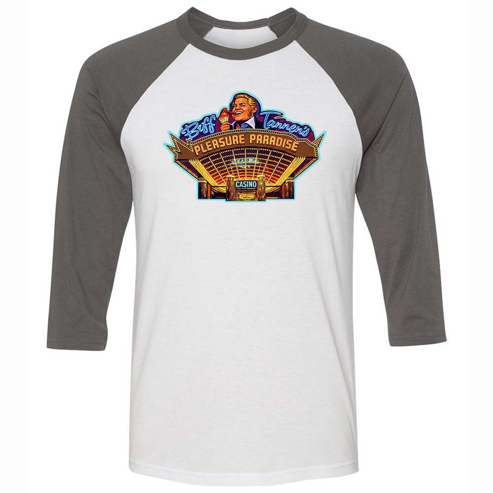 Unisex 3/4 Baseball Tee - JTFM5CJM - White/Asphalt - 2