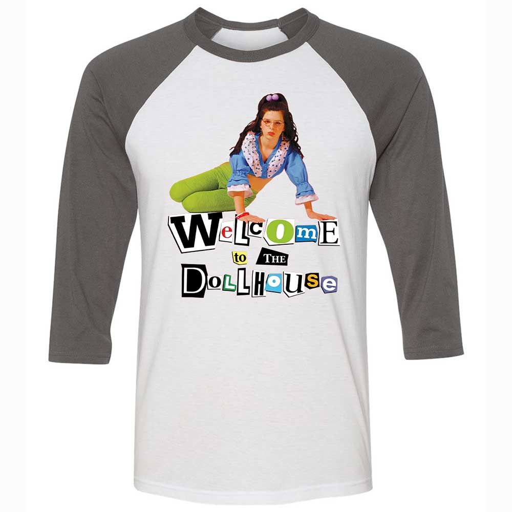 Unisex 3/4 Baseball Tee - SUTDUVD6 - White/Asphalt - 2