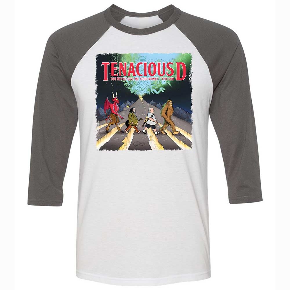 Unisex 3/4 Baseball Tee - DTWQXEP1 - White/Asphalt - 2