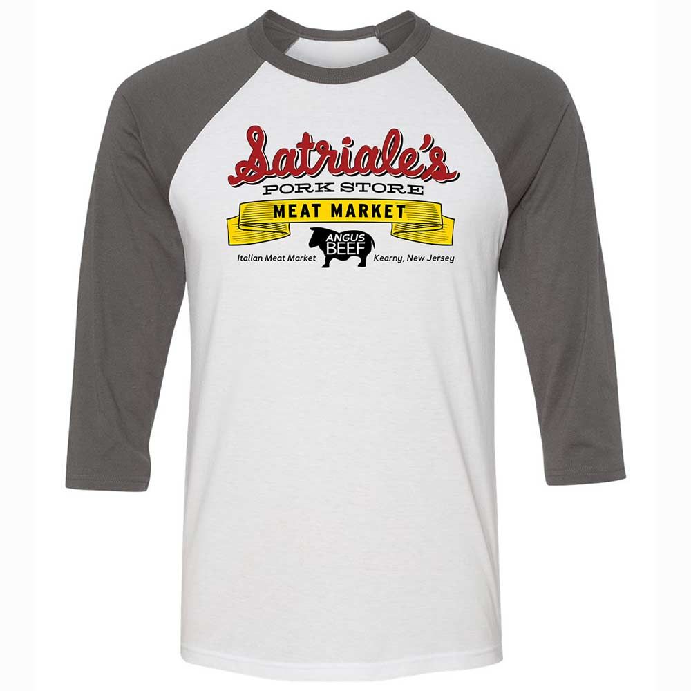 Unisex 3/4 Baseball Tee - R6UP8666 - White/Asphalt - 2