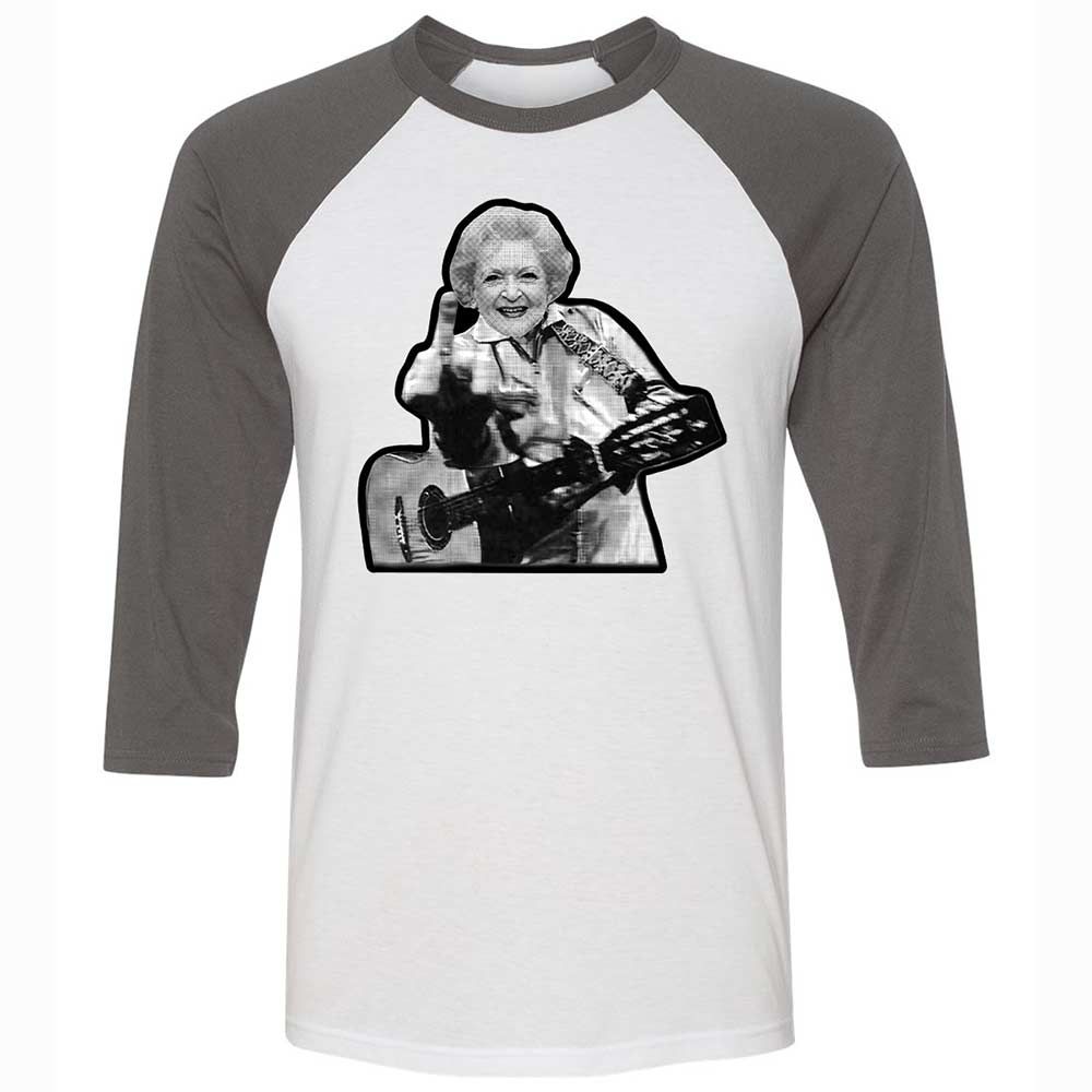 Unisex 3/4 Baseball Tee - X2KGB8AZ - White/Asphalt - 2