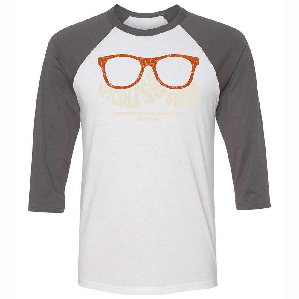 Unisex 3/4 Baseball Tee - BZ8E8H8B - White/Asphalt - 2