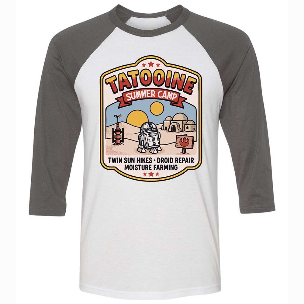 Unisex 3/4 Baseball Tee - Z24SRKC6 - White/Asphalt - 2