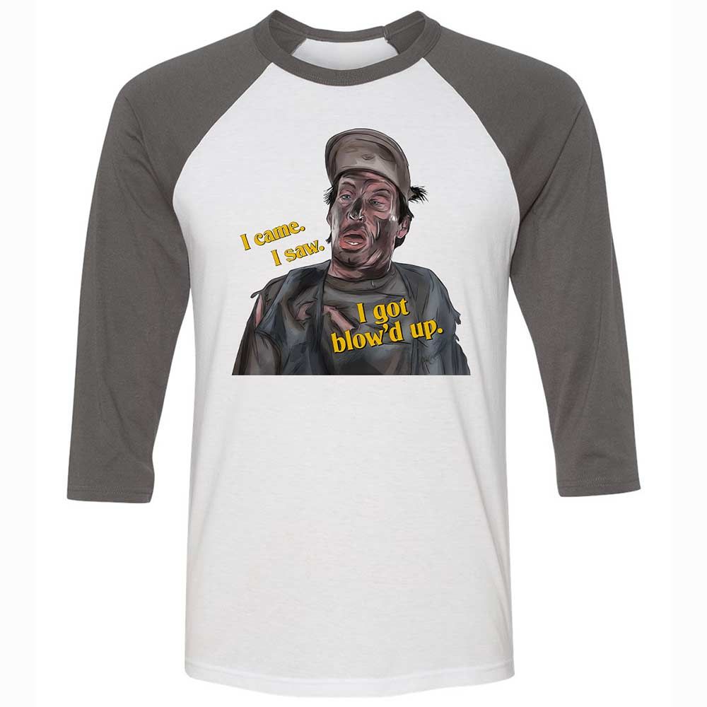 Unisex 3/4 Baseball Tee - UPMUEFS3 - White/Asphalt - 2