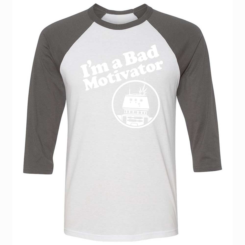 Unisex 3/4 Baseball Tee - CQR1UH5L - White/Asphalt - 2