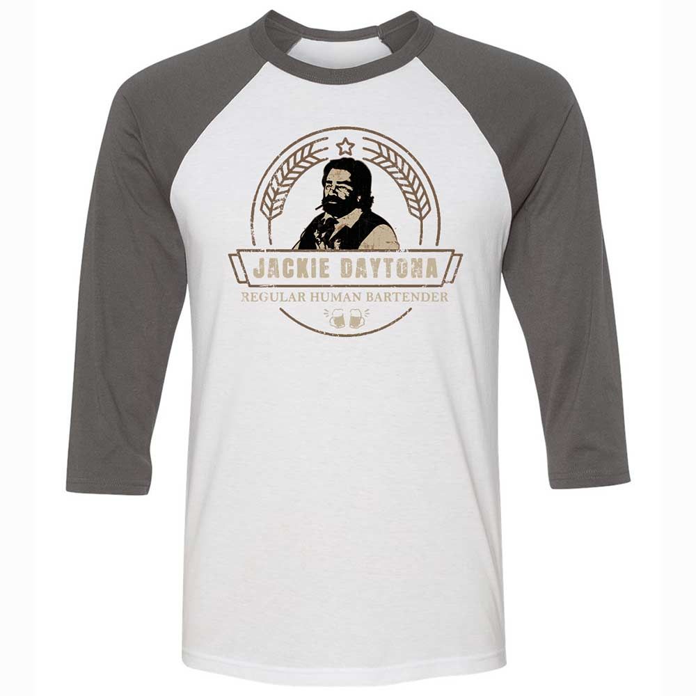 Unisex 3/4 Baseball Tee - M11R7YN3 - White/Asphalt - 2