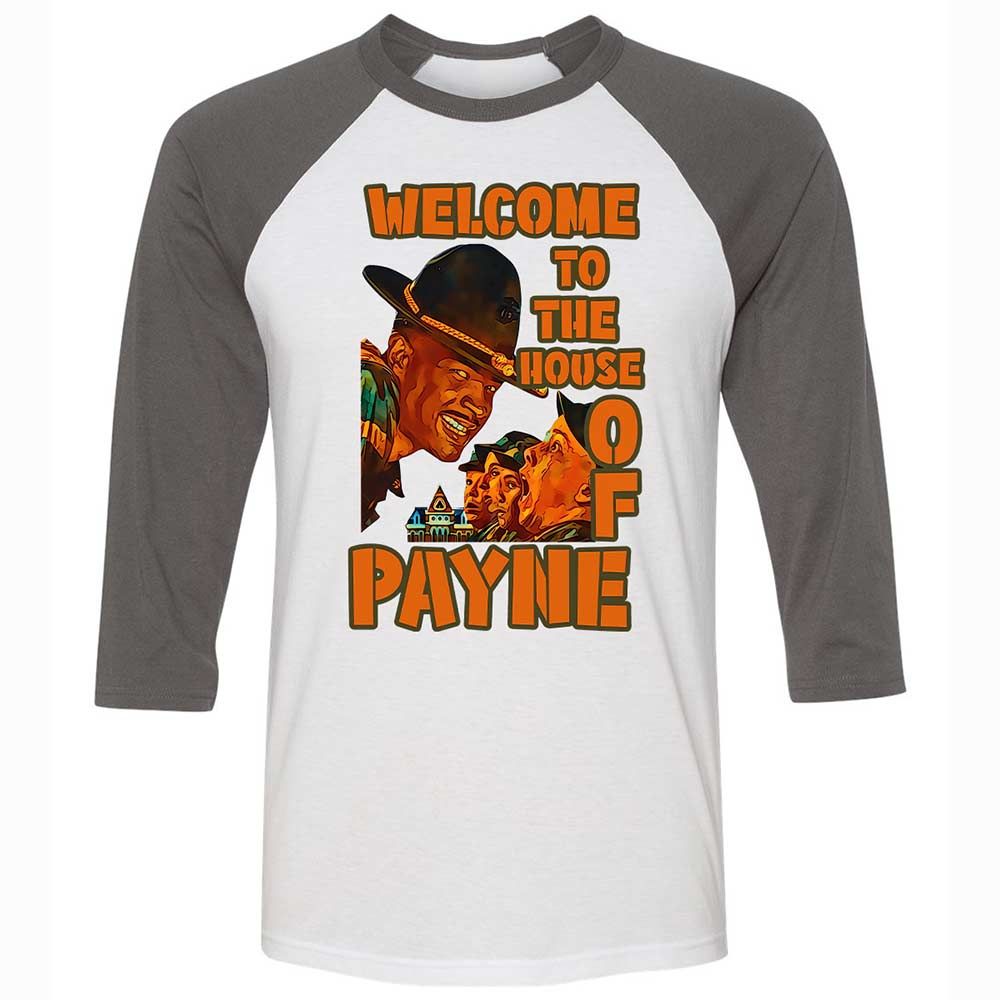 Unisex 3/4 Baseball Tee - P46BNDG1 - White/Asphalt - 2